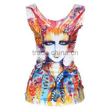 OEKOTEX-CERTIFICATE Factory Custom polyester dry fit dye sublimation sleeveless shirt