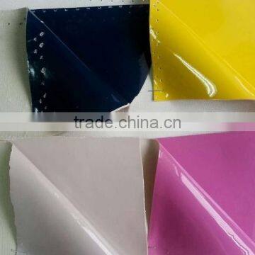 Pvc Shining Fface Leather for Bag STOCKLOT, Pvc Synthetic Leather With Mirro Face Stoclot for Shoes photo-3