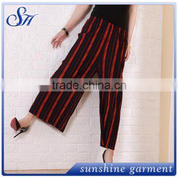 Cotton Prints Leggings Wholesale Stripes Loose Leggings For Women 2017 photo-4