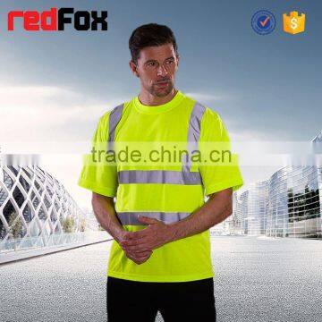 160gsm net 100% polyster safety t-shirt industrial safety red t-shirts polo traffic motorcycle safety t-shirt