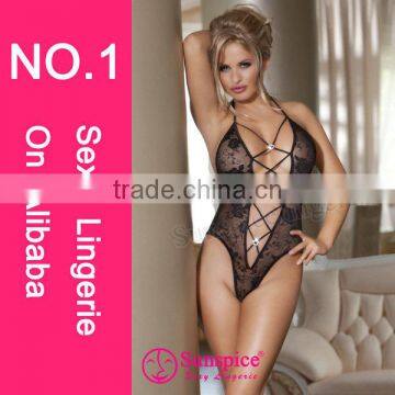 2015 High quality hot sales sexy teddy lingerie transparent lace lingerie charm women sexy teddies