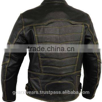 Mens Leather Motorbike Jacket photo-3