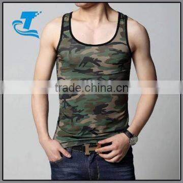 Summer Sports top Slim Men Camo Gym Vest