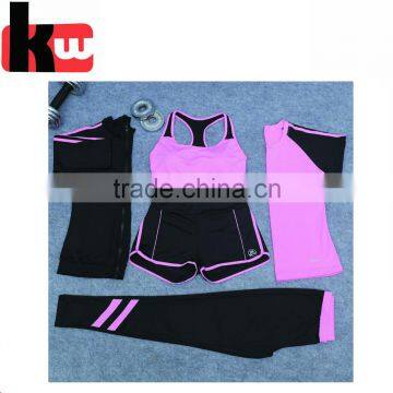 Women Fitness 95%Cotton 5%Sandex Custom Yoga Sets for Ladies