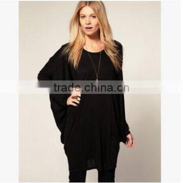 2016 Europe Style Long Sleeve Women Shirt Batwing Women Loose Shirt photo-2