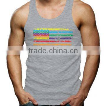 China 100 Cotton Stringer Tank Top Custom,mens Tank Top Fitness photo-4