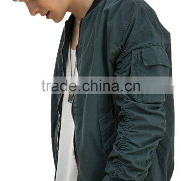 Classic Fashion Jacket Pleated Sleeve Mens Fashion Jacket photo-3