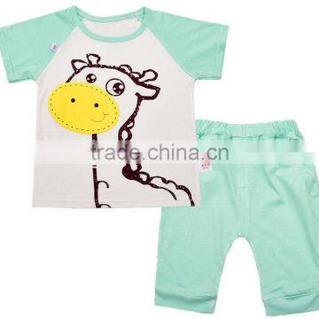 Oem Factory Nice Baby Boys Girls 2 Piece Knit Summer Printing Clothes Set photo-5