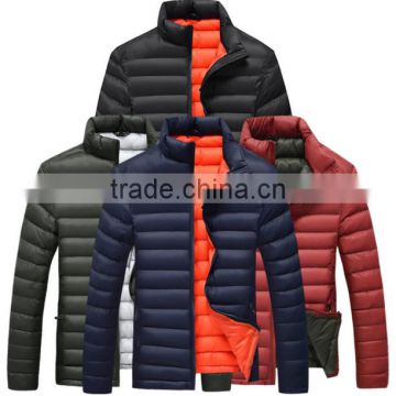 OEM service custom high quality padded jackets/ fashion designer men winter quilted jacket