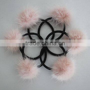 Myfur China Factory Price Wholesale Genuine Mink Fur Ball Attach Hair Band photo-4