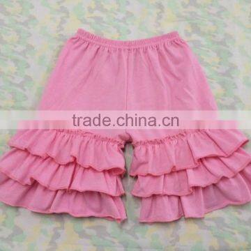 wholesale knit ruffle short ruffle bottom pants for baby girls ruffle bottom pants