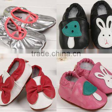 animal pattern pure leather shoes for baby, young kids leather shoes