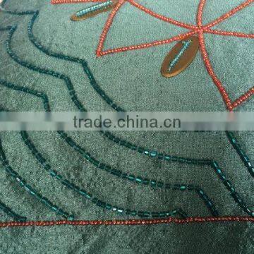 Green Pillow Mandala Pillows Green Gold Pillow Beaded Green Pillow Green Gold Pillow