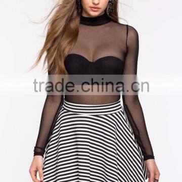 Classic High Waist Finished Edges Mini Skirt Fashion Women Umbrella Skirt 2016 photo-3