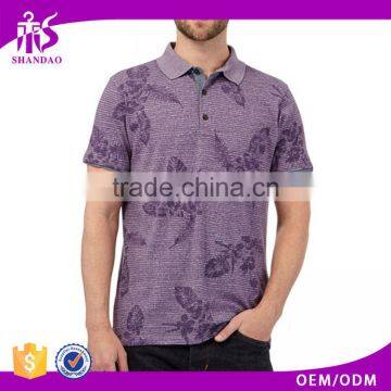 2016 Shandao Garment Wholesale Casual 210g100% Cotton Short Sleeve Printed Clothing Made In China
