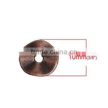 Zinc Based Alloy Wavy Spacer Beads Antique Copper photo-2
