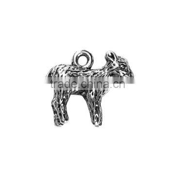 Zinc Based Alloy 3D Charms Lamb Antique Silver