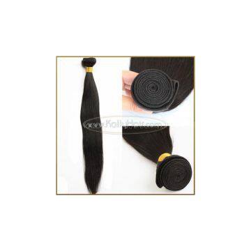 Straight natural hair weft