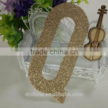 Glitter paper number "Q" Decor Festive Birthday Party New Year,Christmas ,Cake,Crafts ..