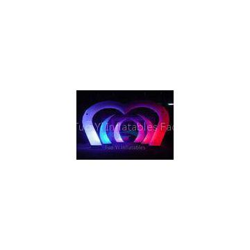 Color Changing LED Light Curved Inflatable Stage Decoration With Sturdy Fabric