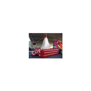 Red fireproof tarpaulin Inflatable Sports Games / Inflatable Climbing Sports