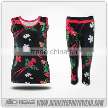 Lycra fabric for gym wear , women weightlifting singlet