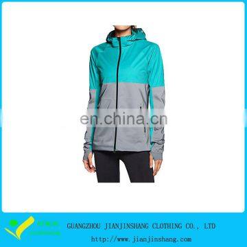 Custom Polyester Spandex Color Combinations Raglan Sleeve Jackets With Hood