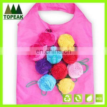 Pocket foldable shopping bags,flower shape