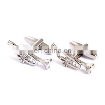 Fancy 3D trumpet sliver modeling cufflinks