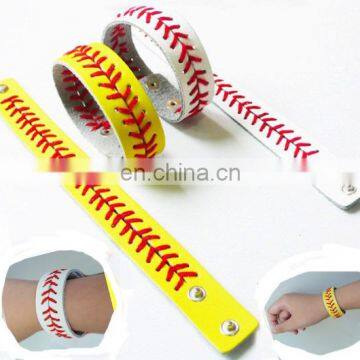 Handmade sport friendship leather wrap bracelet