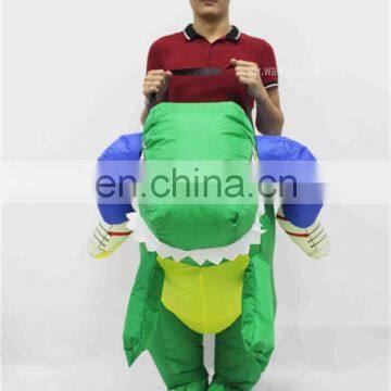 HI good quality inflatable animal costume dinosaur walking dinosaur ride on costume