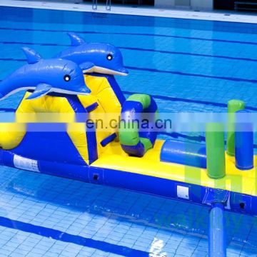 HI cheap pool floating dolphin inflatable water park/kids water amusement park