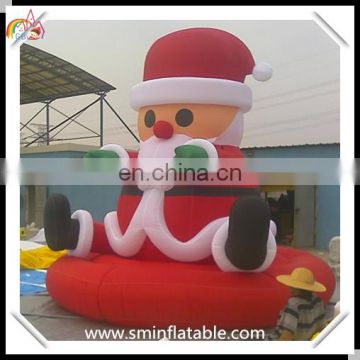 Christmas santa claus, animate santa claus decorations for promotion, inflatable xmas yard ornament for outdoor event