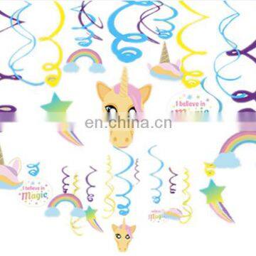 hanging swirls unicorn party favor unicorn party supplies