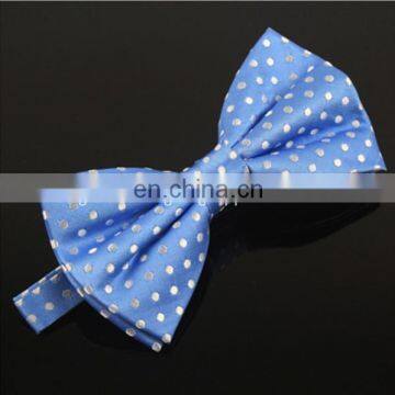 Large Size 100% Silk Woven Bow Tie--Dotted Design