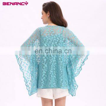 Guangzhou Manufacturer Black Tassel Trim Poncho Blouse photo-3