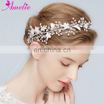 Delicate Crystal Baby's Breath Vine Floating Bead and Rhinestone Clusters Lush Hair Vine Bridal Hairband Princess Prom Headpiece