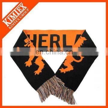 Acrylic knitted custom football scarves