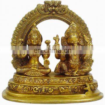 laxmi ganesh brass idol indian handicrafts home decor