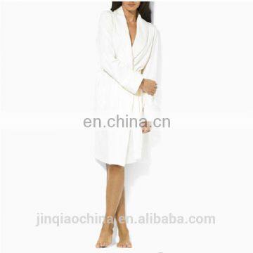 white cotton plain jacquard hotel bathrobe for terry bathrobe