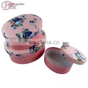 Custom Beauty Flower Egg Shaped Fabric Gift Boxes with Lids