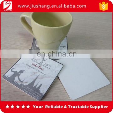 Custom cheap disposable cup coaster absorbent printed paper coffee coaster