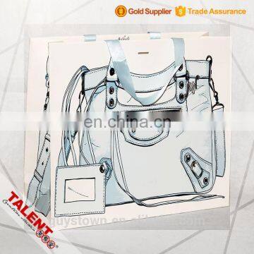 Custom Creative Design Offset Printed Silk Ribbon Tape Handle Paper Bag photo-2