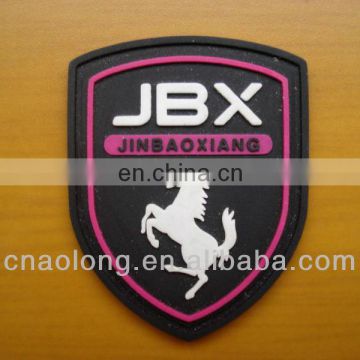 brand logo custom soft pvc rubber garment label and tags