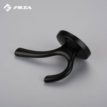 Fancy Design Filta Hardware Eco-Friendly Home Design Storage Black Double Zinc Alloy Coat Hook Hanger 6588 photo-5