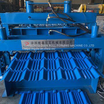 Steel Glazed Tile Double Layer Cold Roll Forming Making Machine photo-2