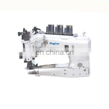 High-speed feed-off the arm three-needle chain stitch machine for lap seaming