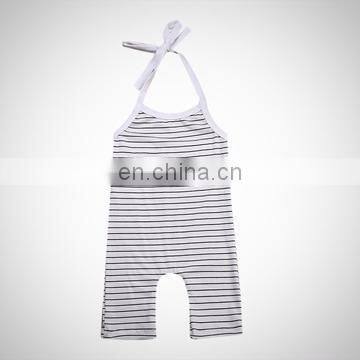 2018 Hot  Sale Current Sleeveless Romper Jumpsuit Organic 100% Cotton Newborn Baby Clothing