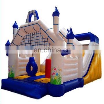 Manufacturer  Inflatable  flower tower  bouncer house with slide ,Inflatable barrier  bouncer jumping and slide castle