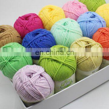 Free Samples Various Colors Soft Worsted Knitting Baby Blended Yarn Crochet Cotton Wool Yarns For Crochet photo-6